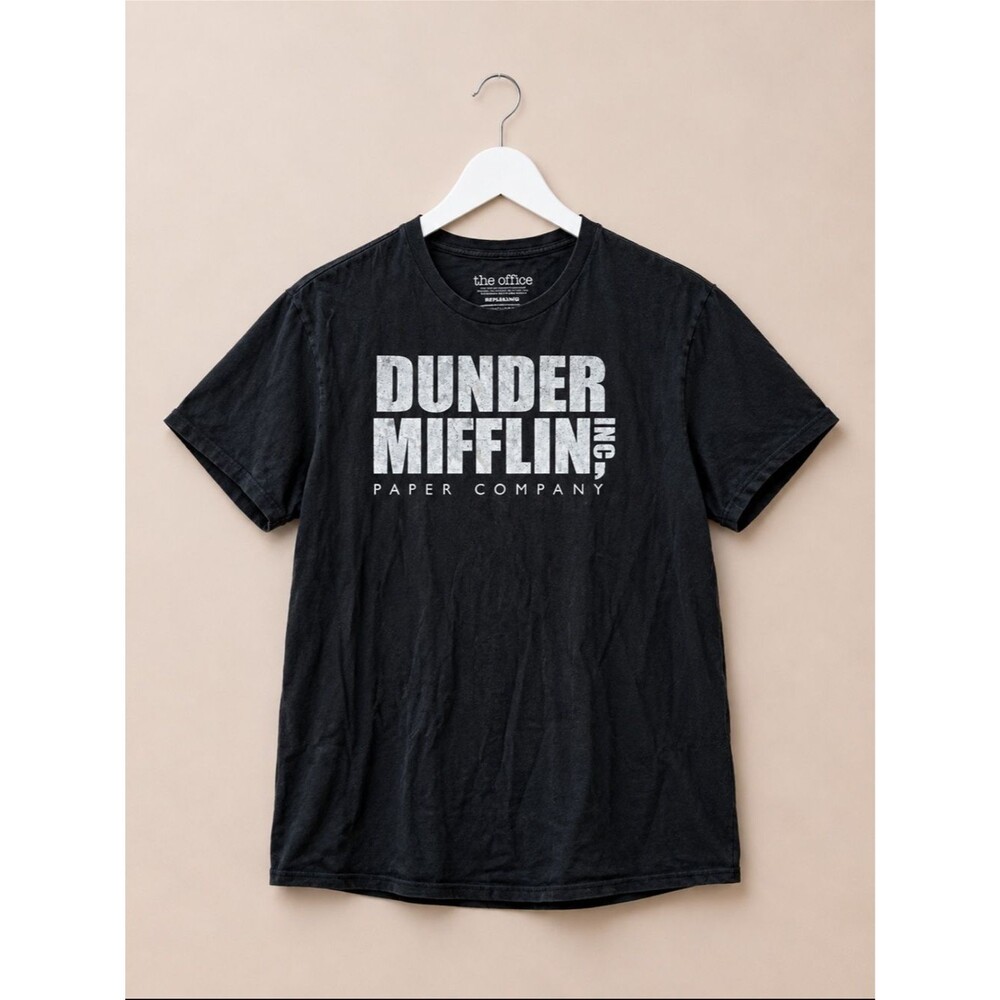 The Office Dunder Mifflin Shirt Mens XL Black Paper Company Graphic Tee Street